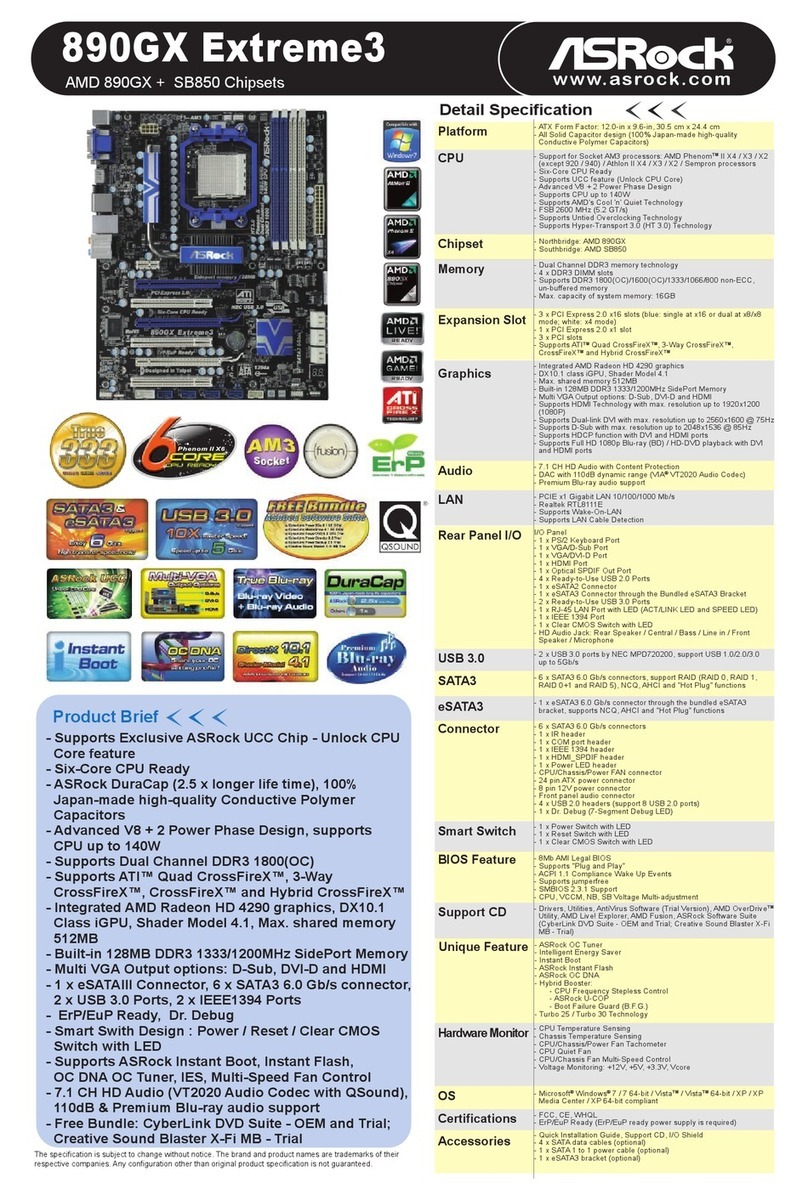 ASROCK 890GX Extreme3 User manual
