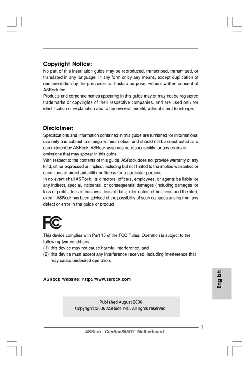 ASROCK CONROE865GV User manual