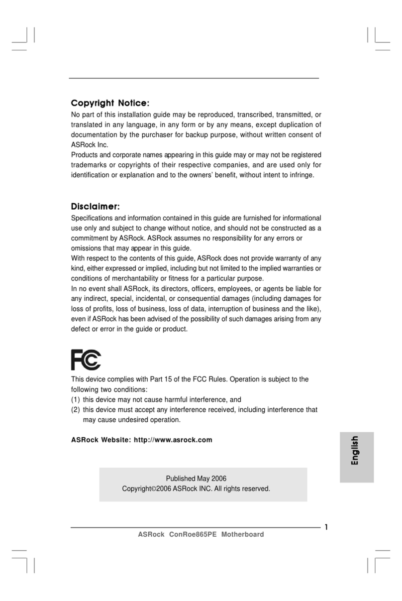 ASROCK CONROE865PE User manual