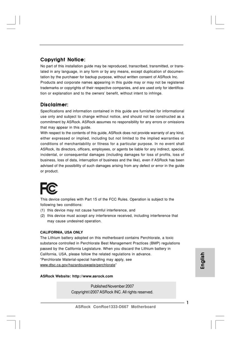 ASROCK CONROE1333-D667 - INSTALLATION 11-2007 User manual