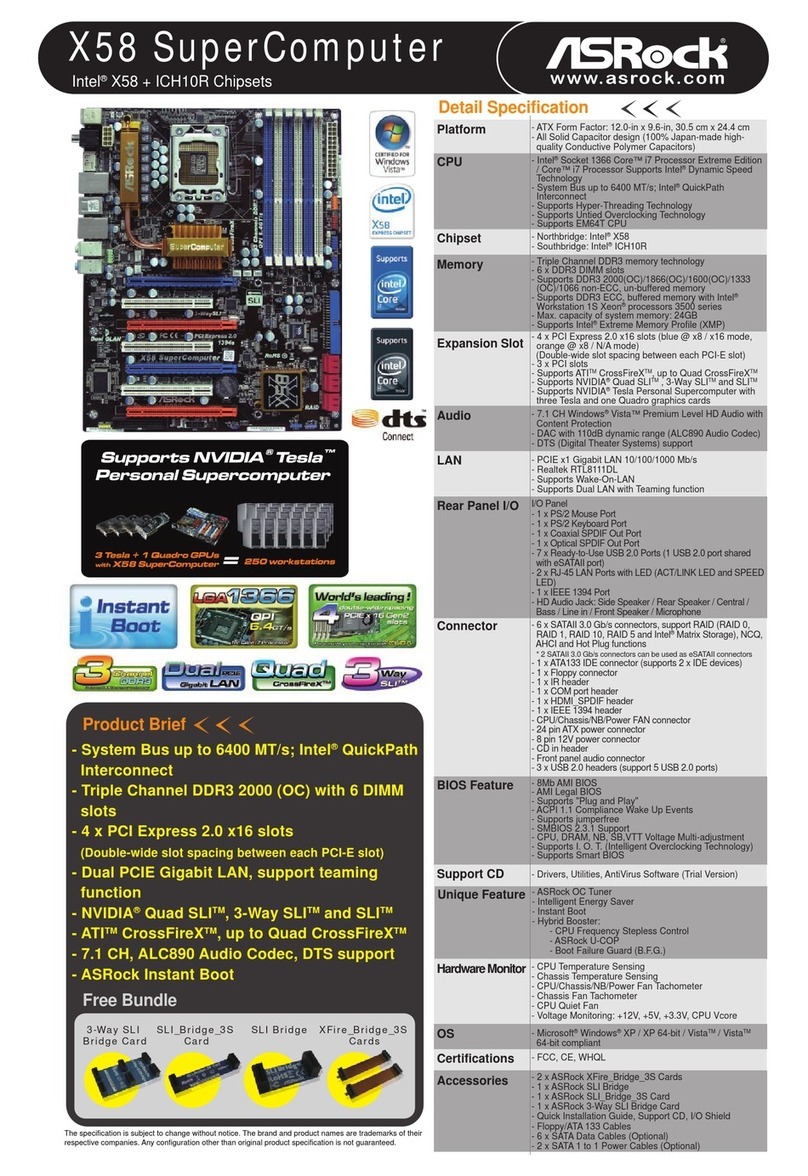 ASROCK X58 SUPERCOMPUTER - User manual