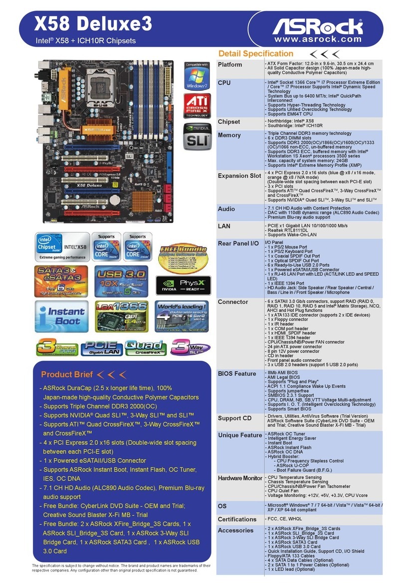 ASROCK X58 DELUXE3 - brochure