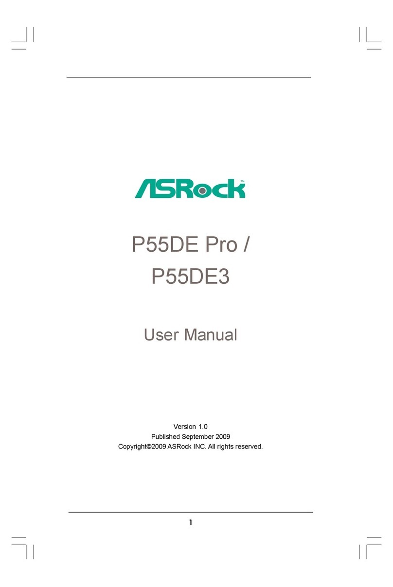 ASROCK P55DE PRO - V1.0 User manual