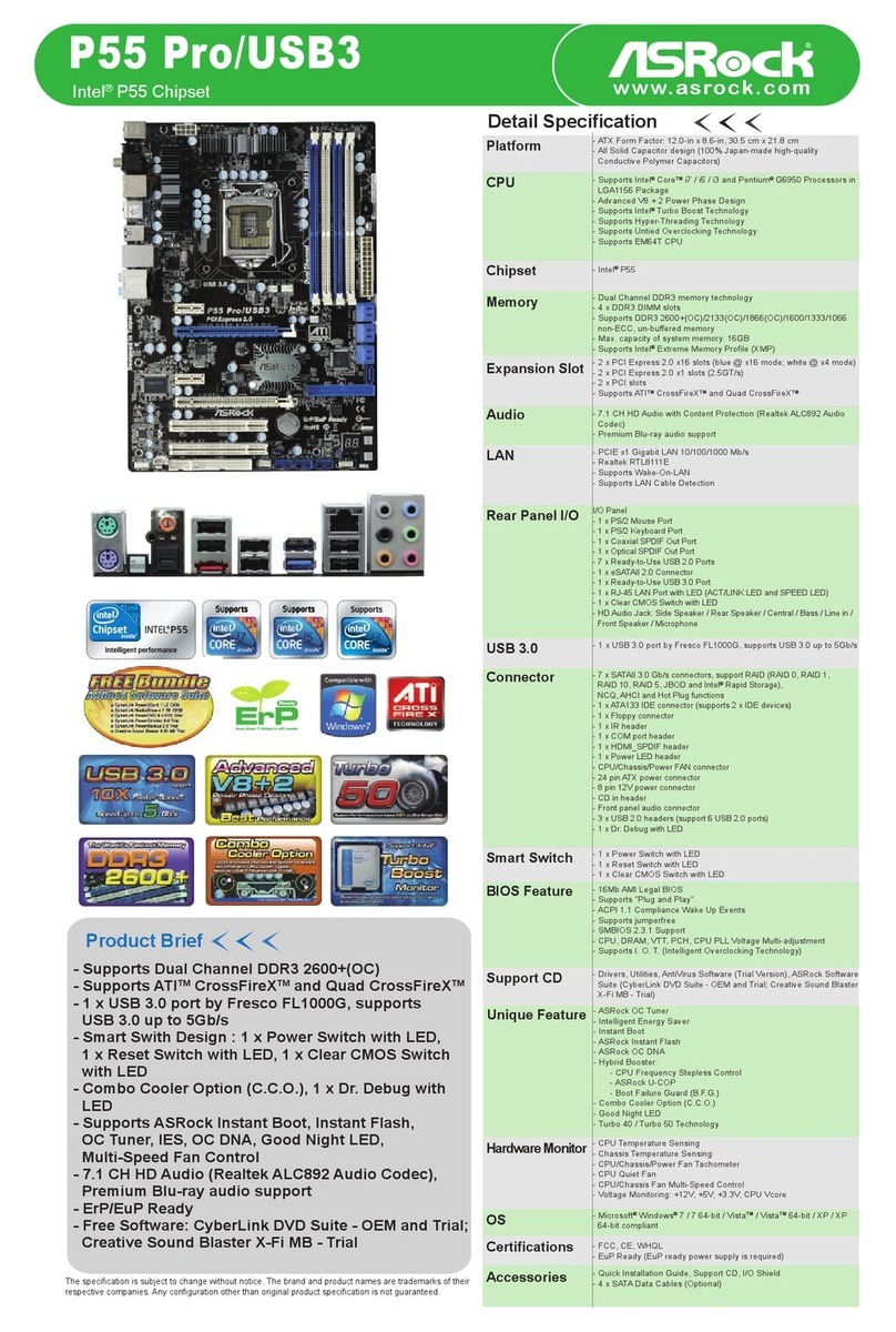 ASROCK P55 PRO/USB3 - brochure