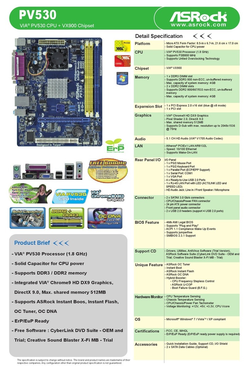 ASROCK PV530 User manual
