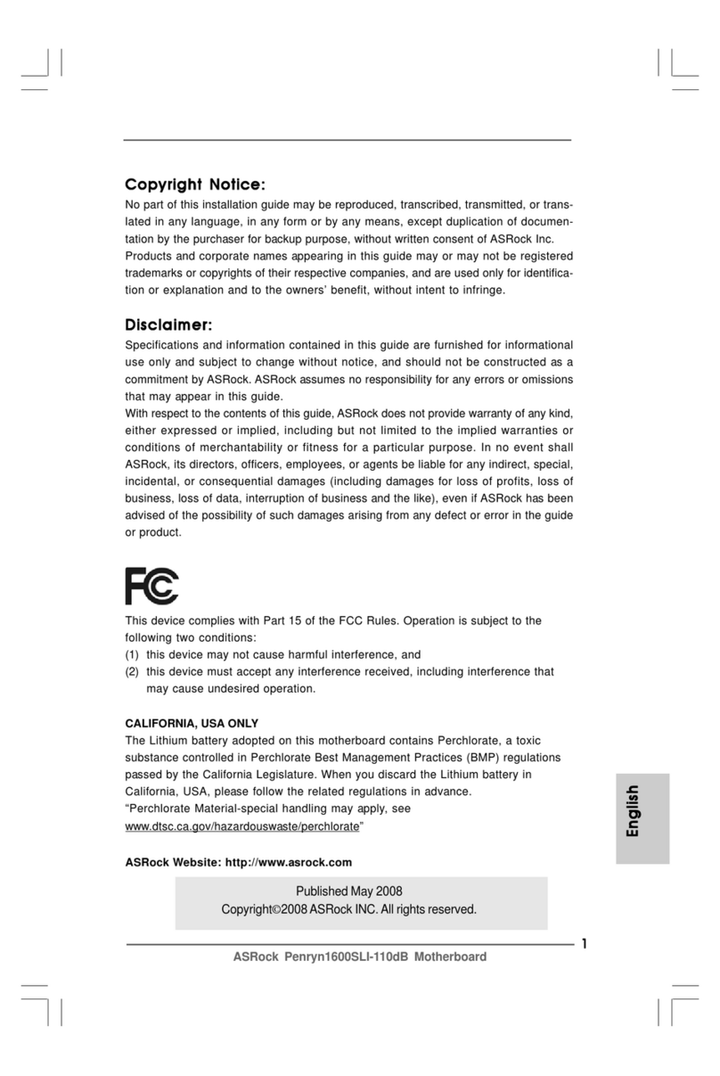 ASROCK PENRYN1600SLI-110DB User manual ASROCK PENRYN1600SLI-110DB User manual
