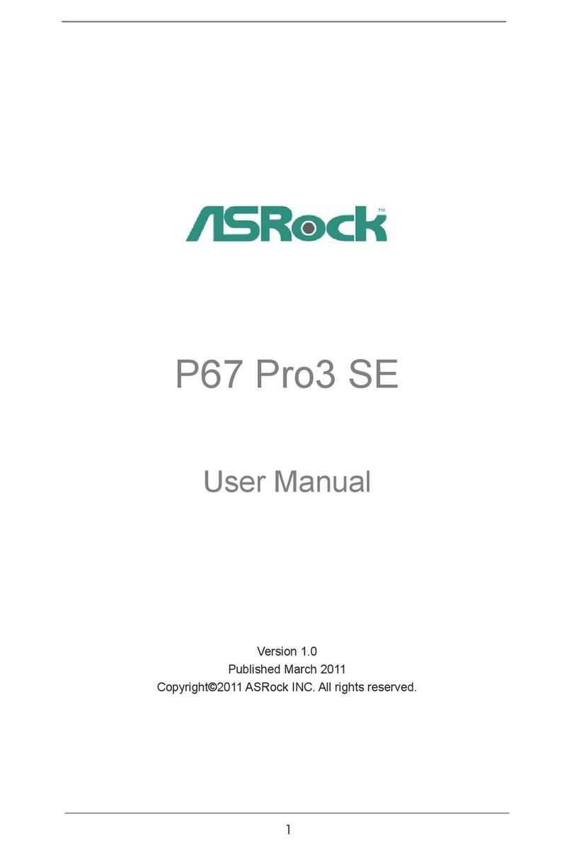 ASROCK P67 PRO3 SE - ANNEXE 409 User manual ASROCK P67 PRO3 SE - ANNEXE 409 User manual