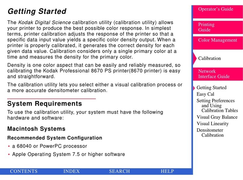 Kodak 8670 PS - CALIBRATION GUIDE User manual