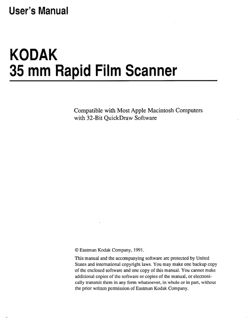Kodak 35 RAPID FILM SCANNER - USING THE SCANNER User manual