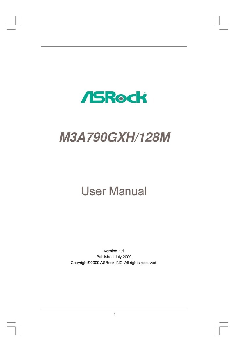 ASROCK M3A790GXH 128M - V1.0 User manual