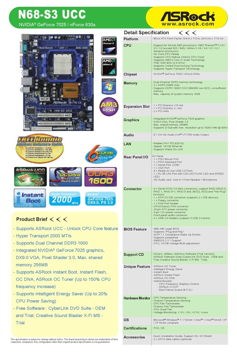 ASROCK N68-S3 UCC - User manual ASROCK N68-S3 UCC - User manual