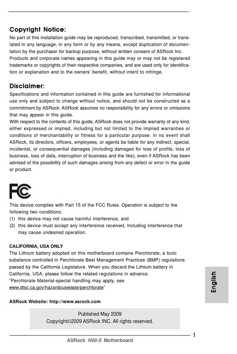 ASROCK N68- S User manual ASROCK N68- S User manual