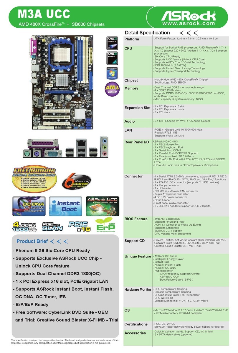 ASROCK M3A UCC - brochure