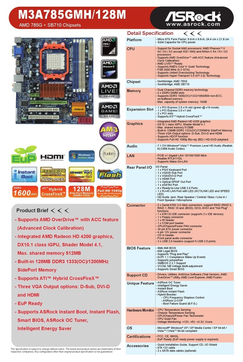 ASROCK M3A785GMH/128M brochure