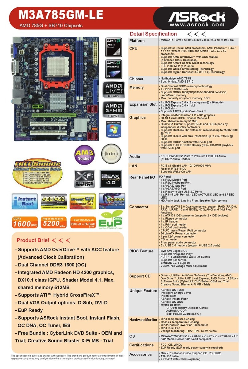 ASROCK M3A785GM-LE brochure