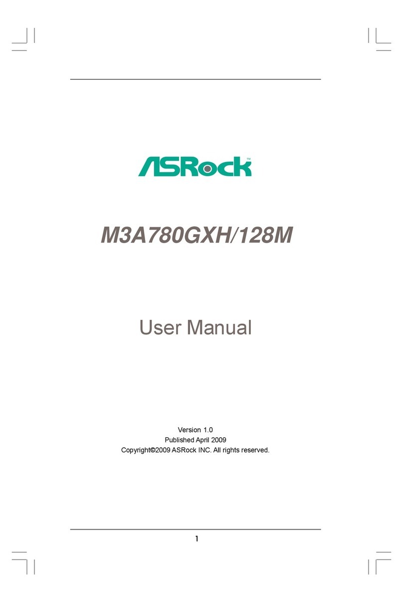 ASROCK M3A780GXH 128M - V1.0 User manual