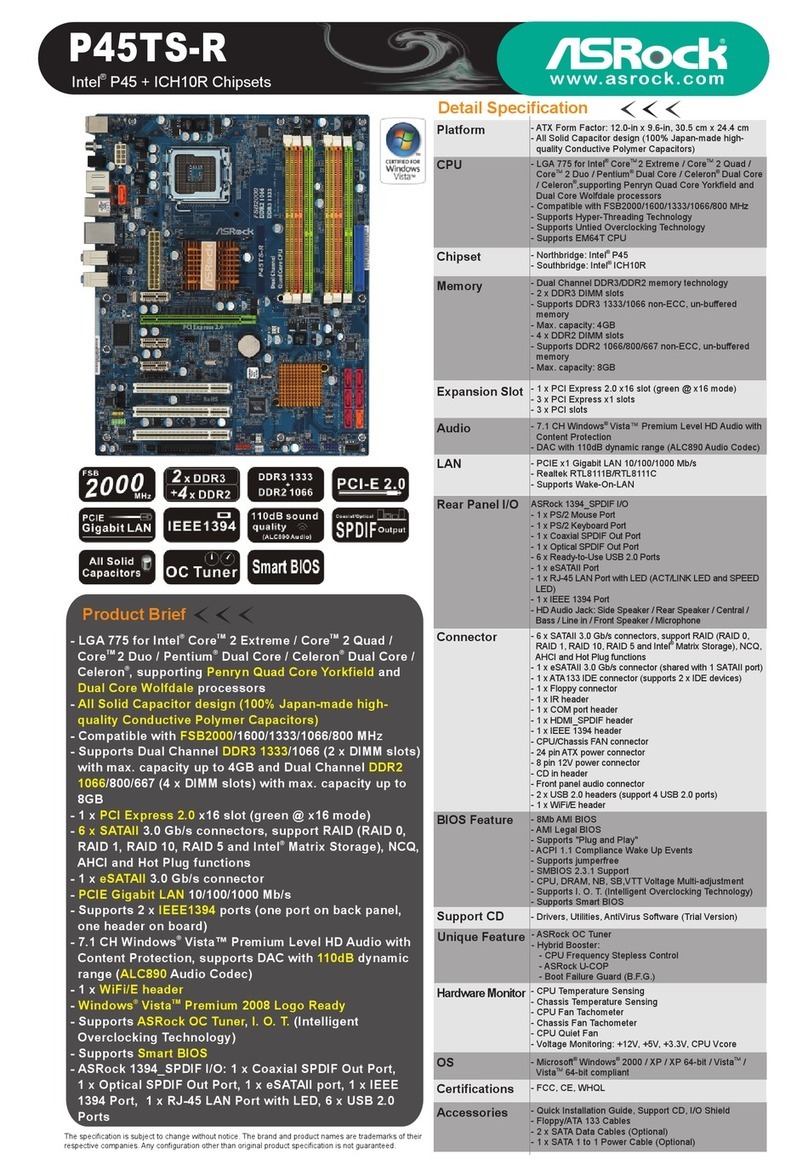 ASROCK P45TS-R Specifications