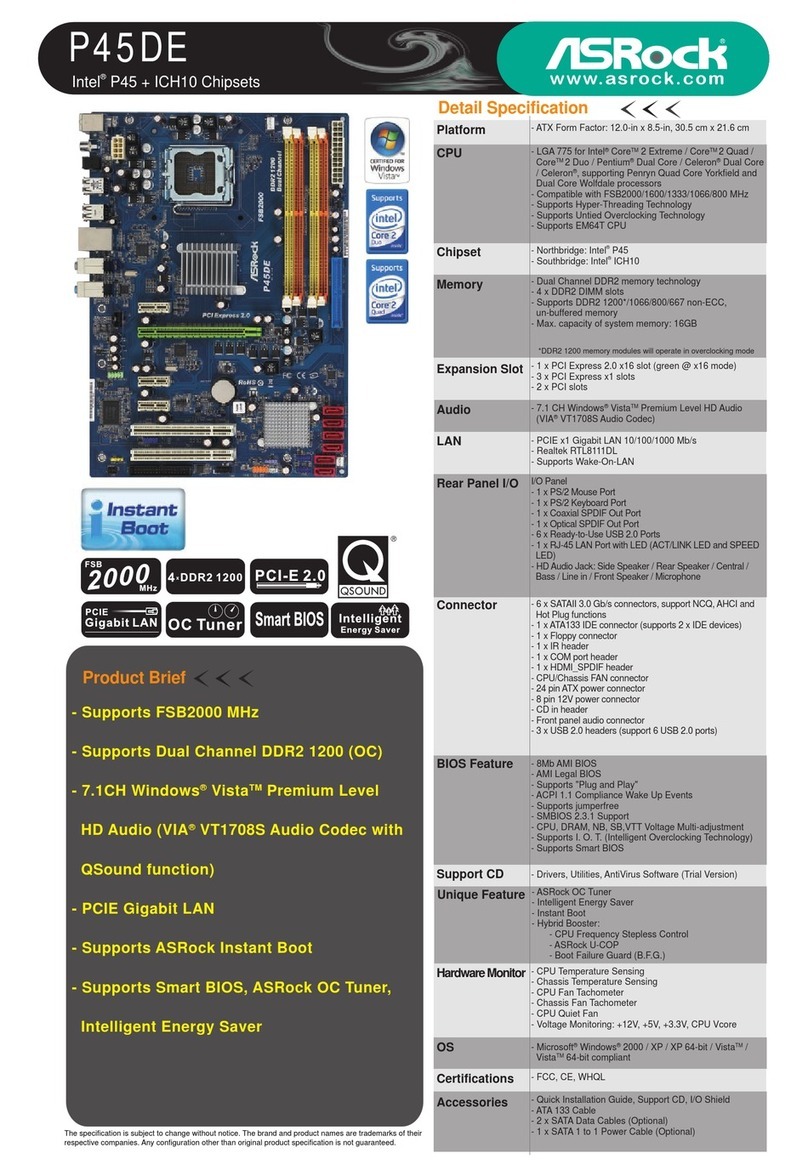 ASROCK P45DE brochure