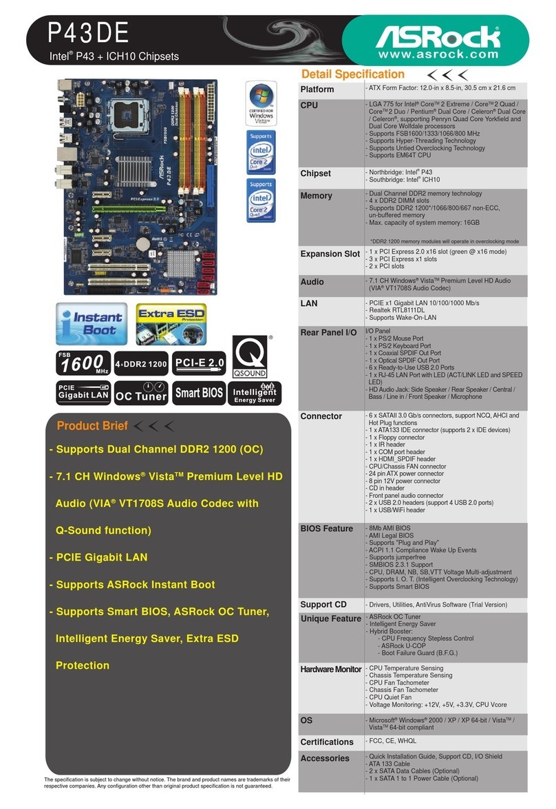 ASROCK P43DE User manual