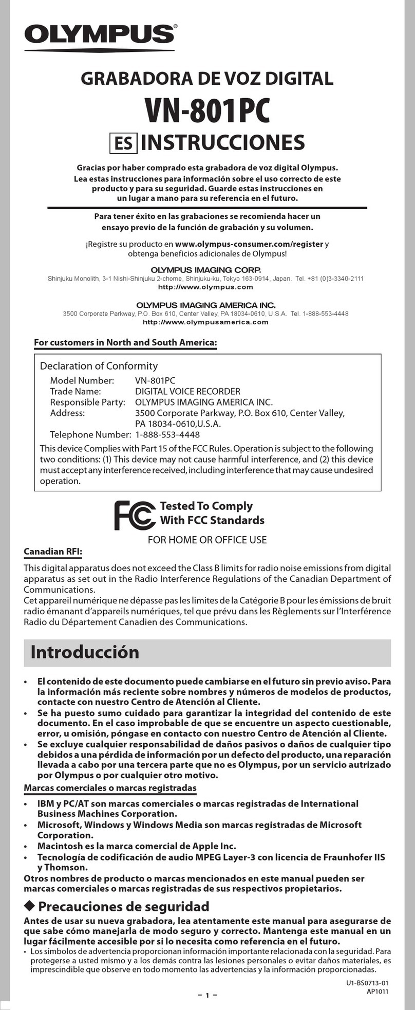 Olympus VN-801PC User manual