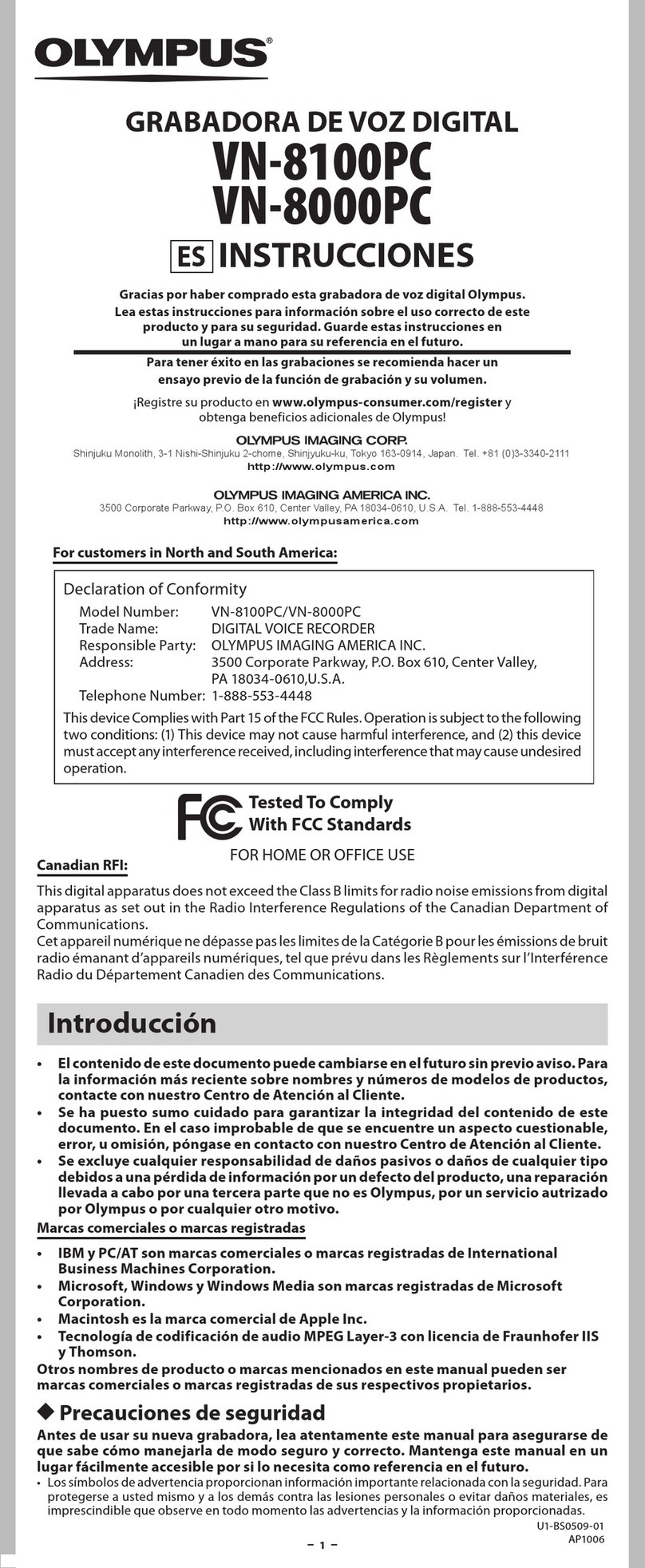 Olympus VN-8000PC User manual