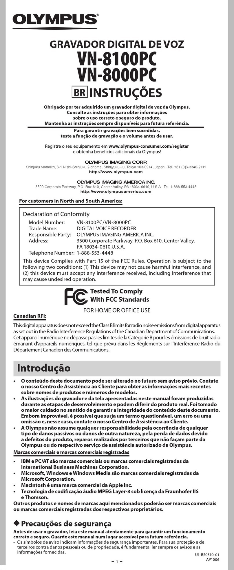 Olympus VN-8000PC Reference guide