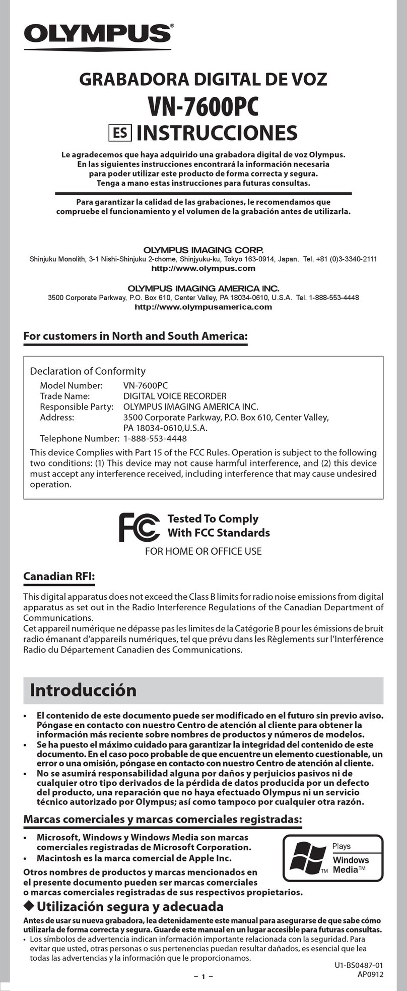 Olympus VN-7600PC instructions