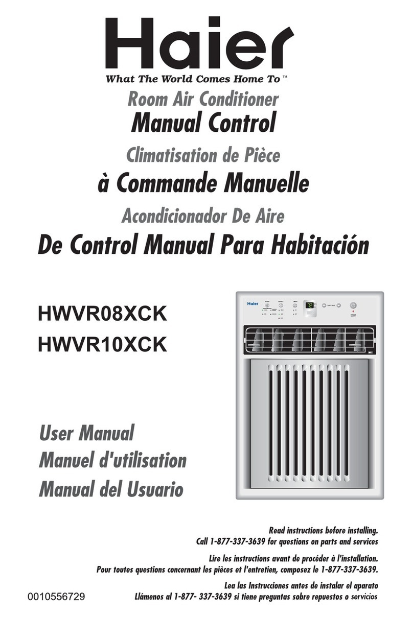 Haier HWVR08XCK User manual