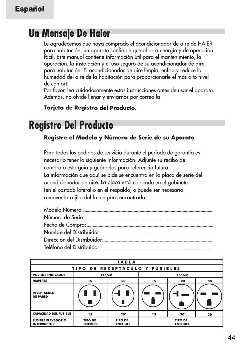 Haier HWR12XC9 User manual