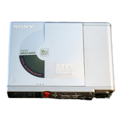 Sony MZ-R37SP - MD Walkman MiniDisc Recorder User manual