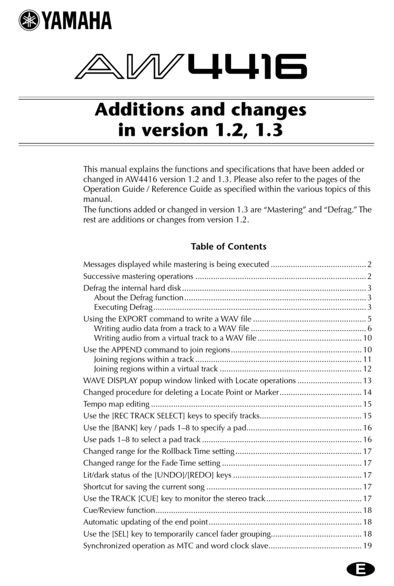Yamaha AW4416 Supplement manual