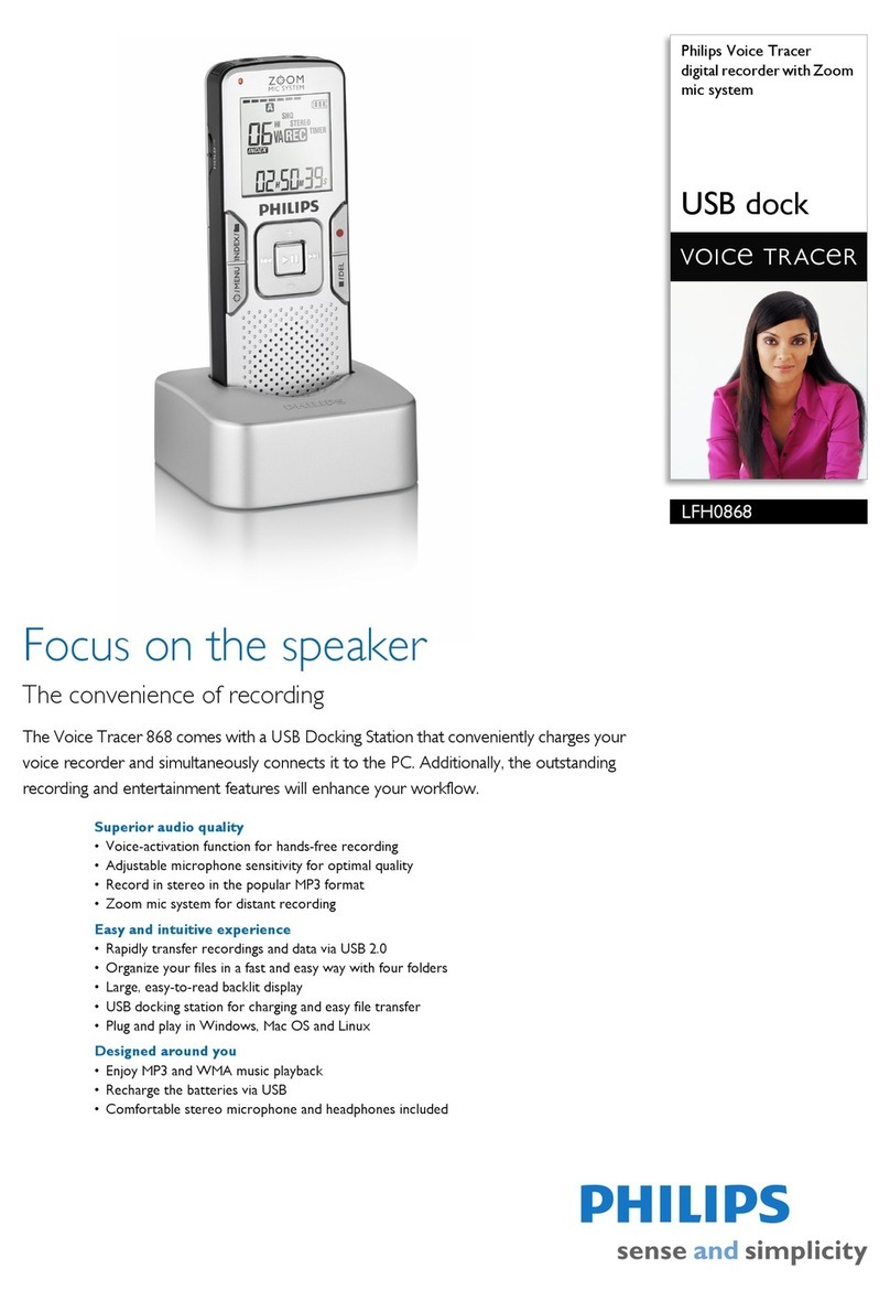 Philips Voice Tracer LFH0868 User manual