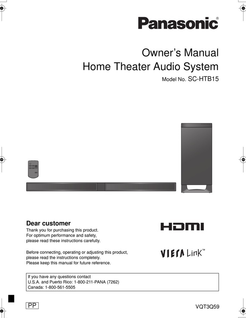 Panasonic SC-HTB15 owner's manual