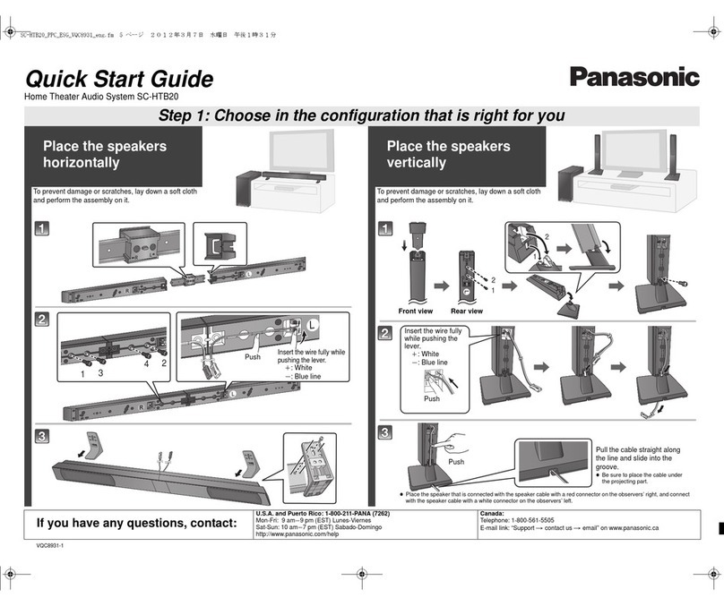 Panasonic SC-HTB20 quick start guide