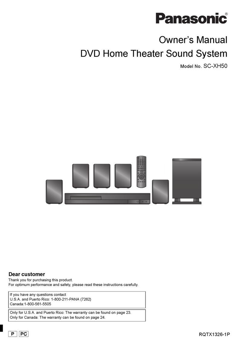 Panasonic SAXH50 owner's manual