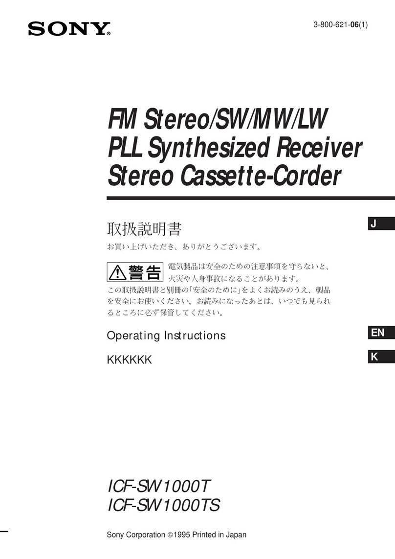 Sony ICF-SW1000TS User manual
