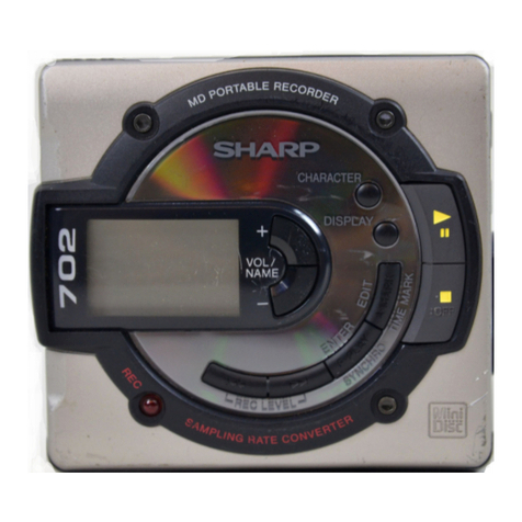 Sharp MS702 - MiniDisc Recorder User manual Sharp MS702 - MiniDisc Recorder User manual