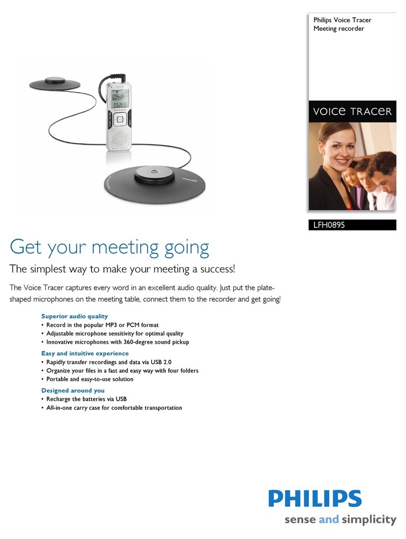 Philips Voice Tracer LFH0895 User manual