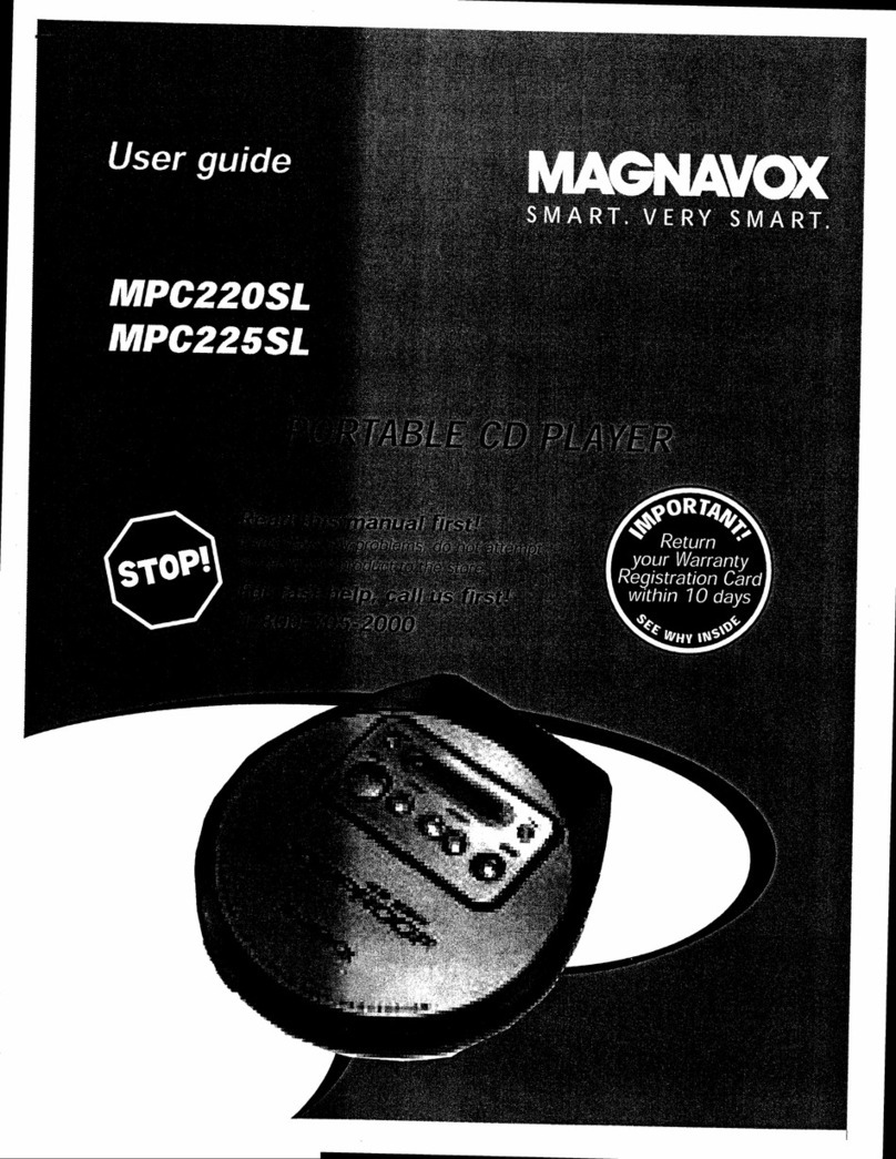 Magnavox MPC22017 - Portable Cd Player user guide