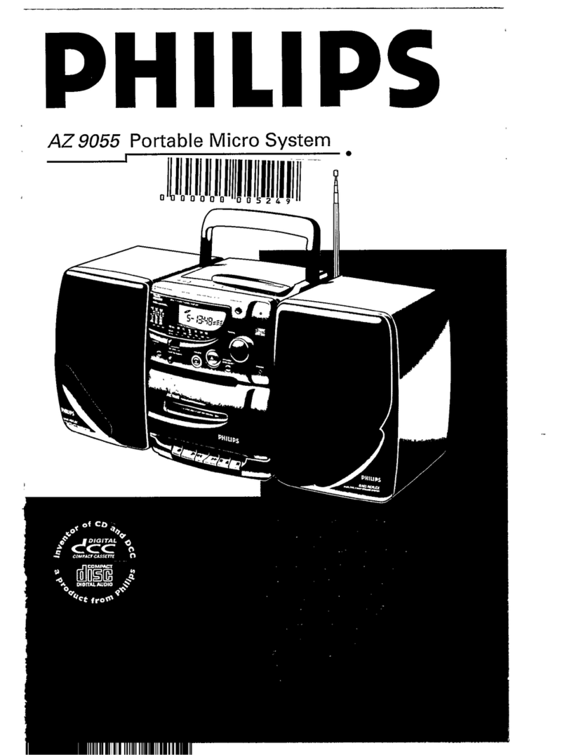 Philips AZ9055 - Portable Radio Cass Rec User manual