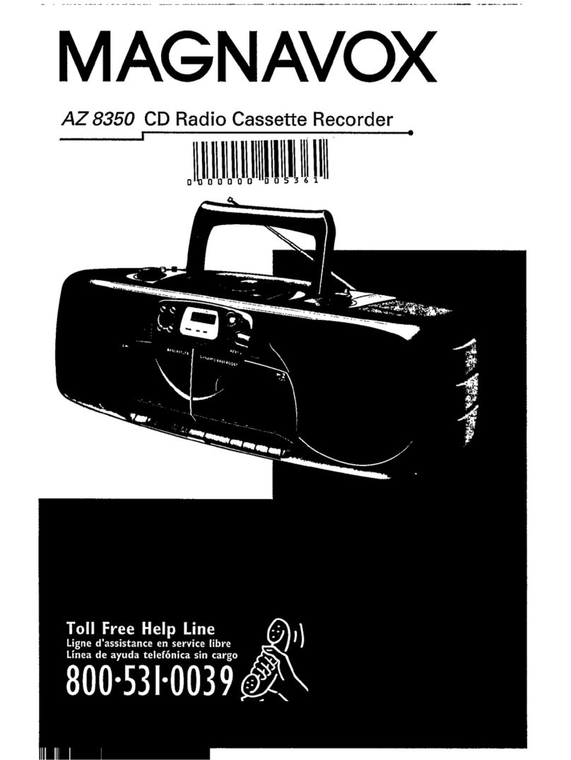 Magnavox AZ8350 - Cd Radio Cass Recorder user manual