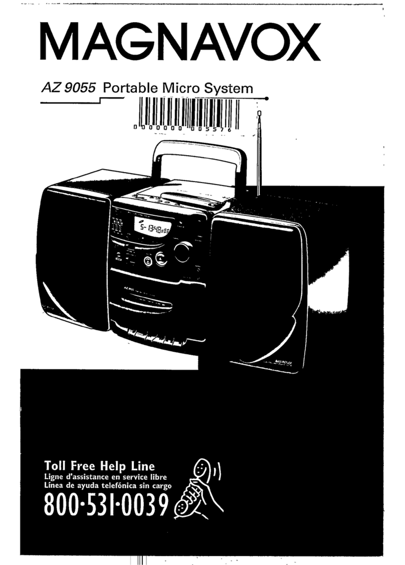 Magnavox AZ9055 - Portable Radio Cass Rec User manual