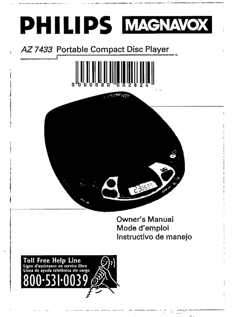 Philips AZ7433 - Cd Personal Instruction Manual
