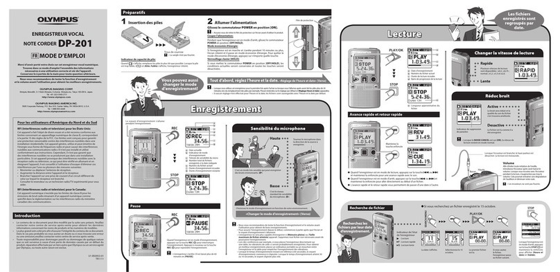 Olympus DP-201 Assembly instructions