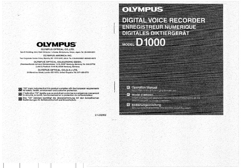 Olympus D 1000 User manual