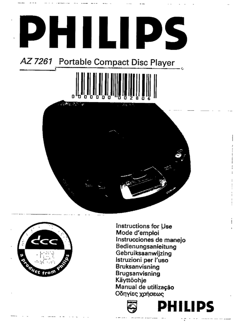Philips AZ7261 - Cd Personal User manual