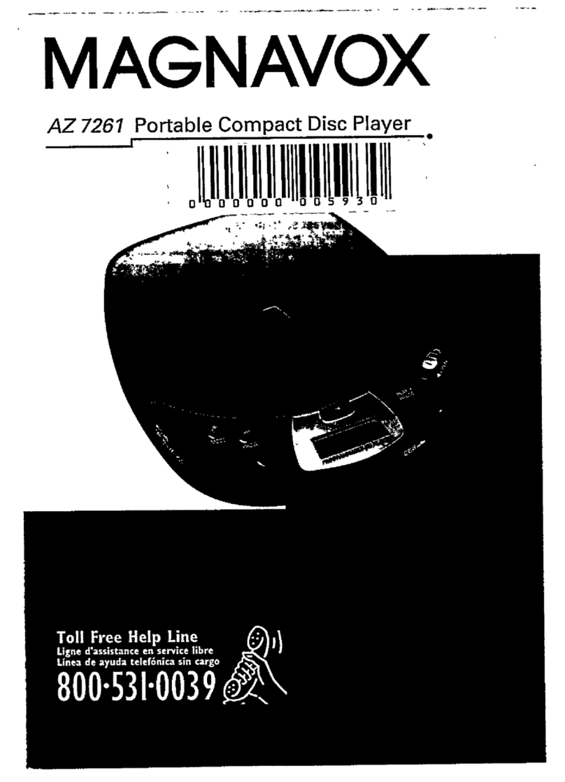 Magnavox AZ7261 - Cd Personal user manual