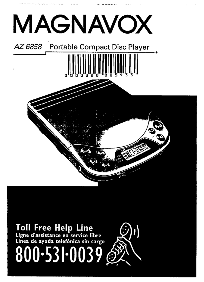 Magnavox AZ6858 - Cd Portable user manual