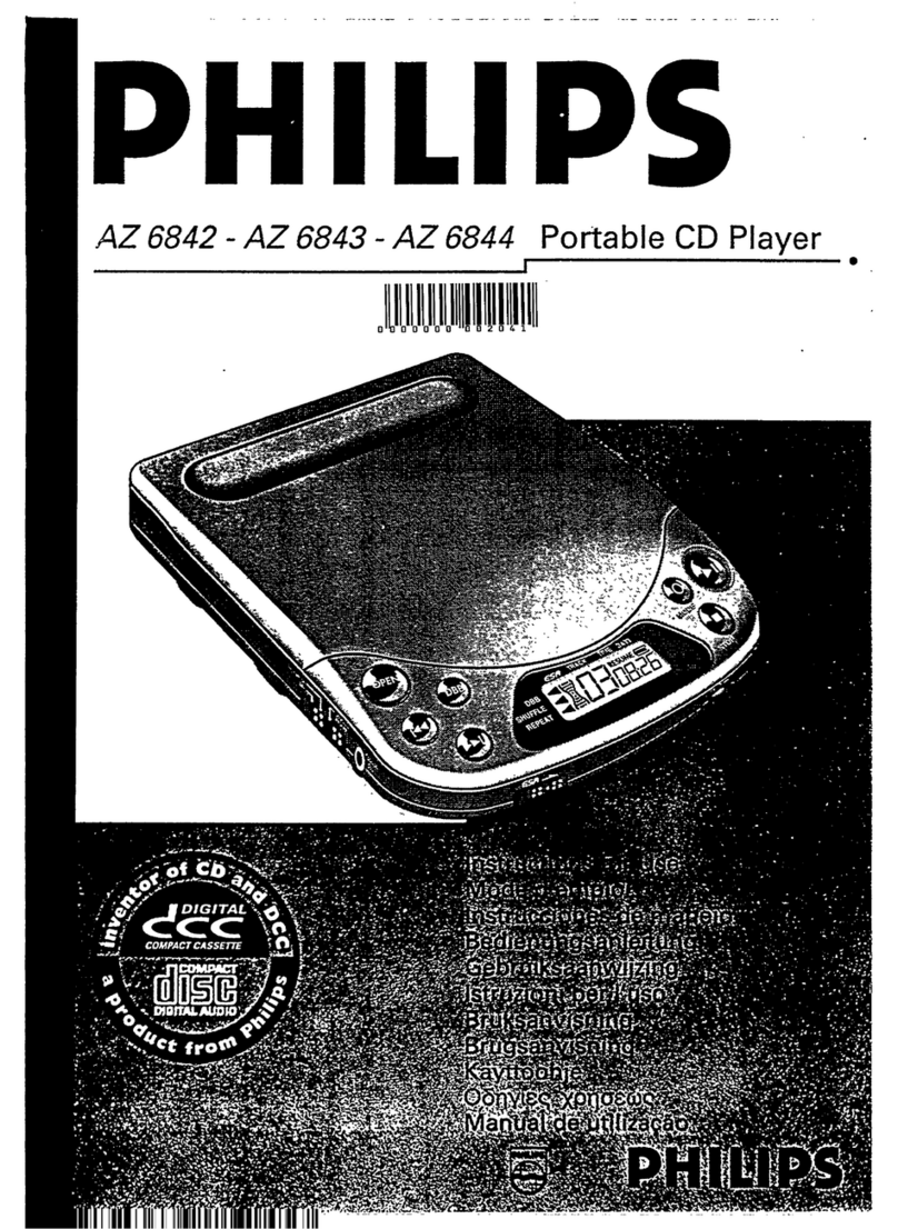 Philips AZ6843 - Portable Cd-player System manual