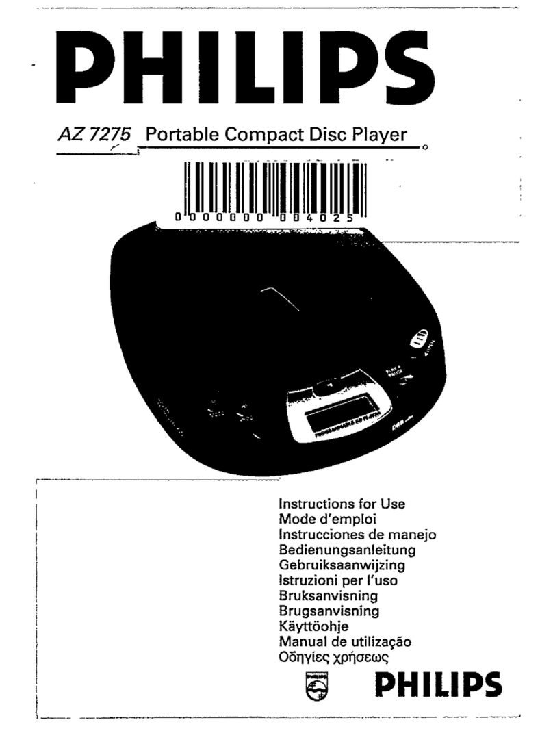 Philips AZ7275 - Cd Personal User manual